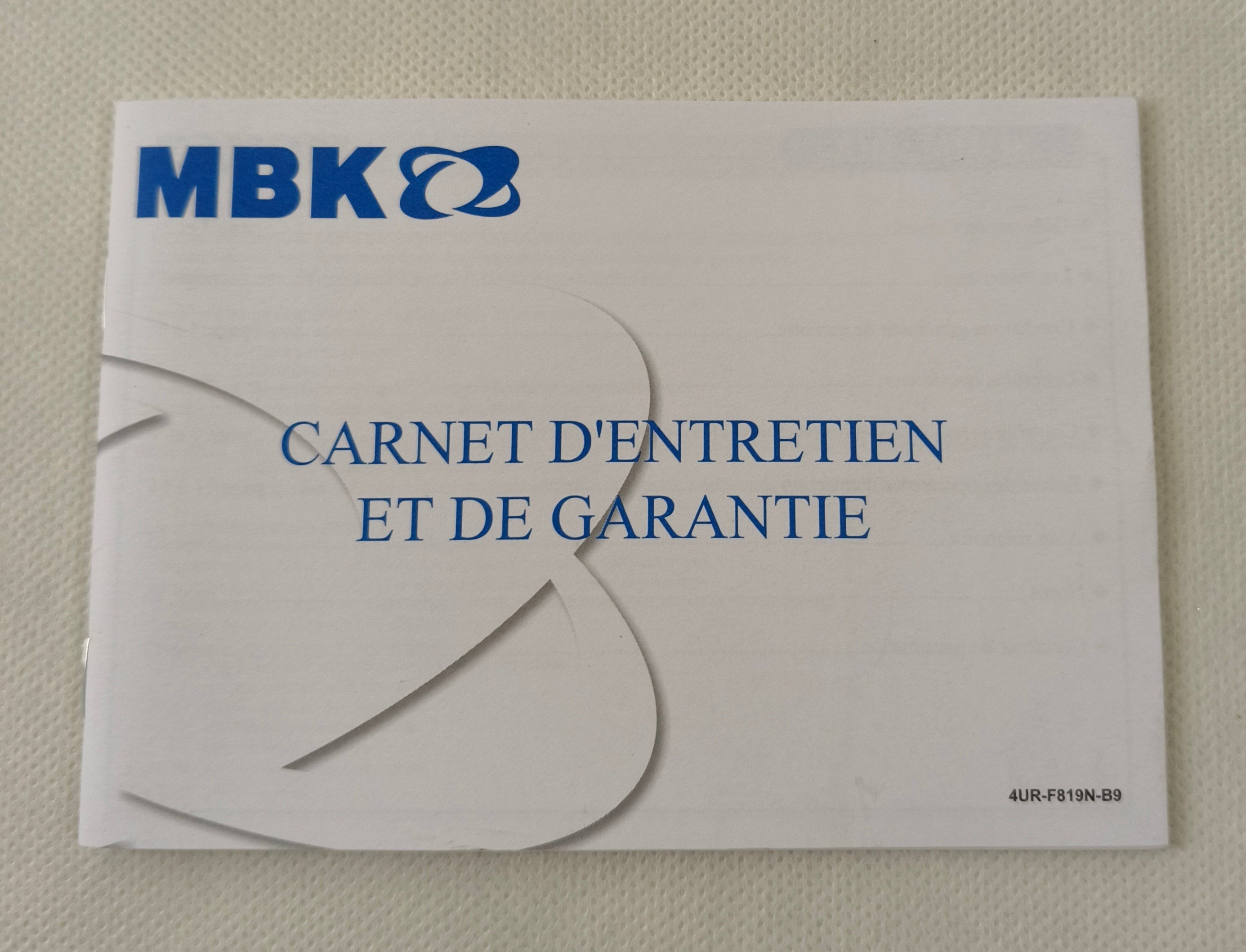 Carnet d'entretien et de garantie